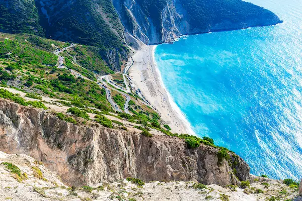 Ghid Kefalonia — Plaja Myrtos